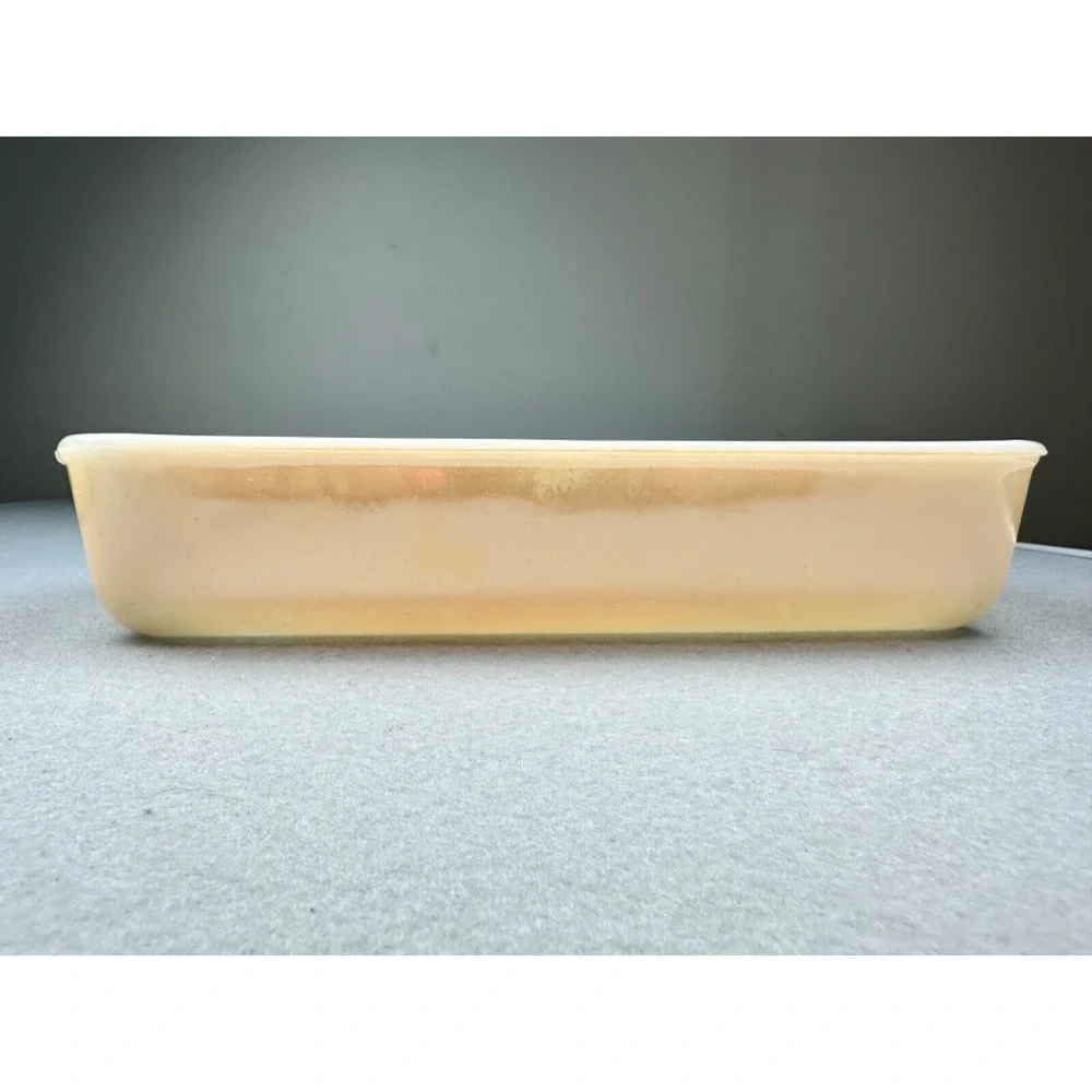2 Vintage‎ Fire King #410 Peach Lustre 1-1/2 Quart  & #409 1 QT Casserole Pans